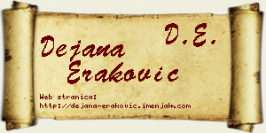 Dejana Eraković vizit kartica
